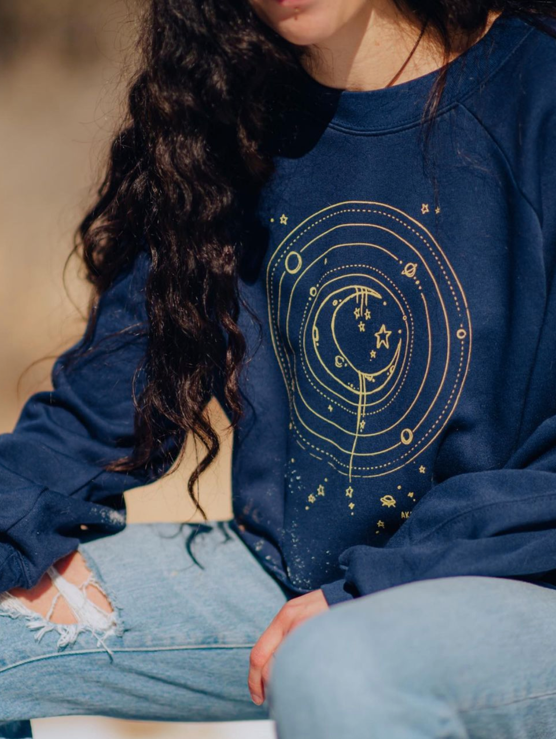 fly me to the moon cosmic sweatshirt
