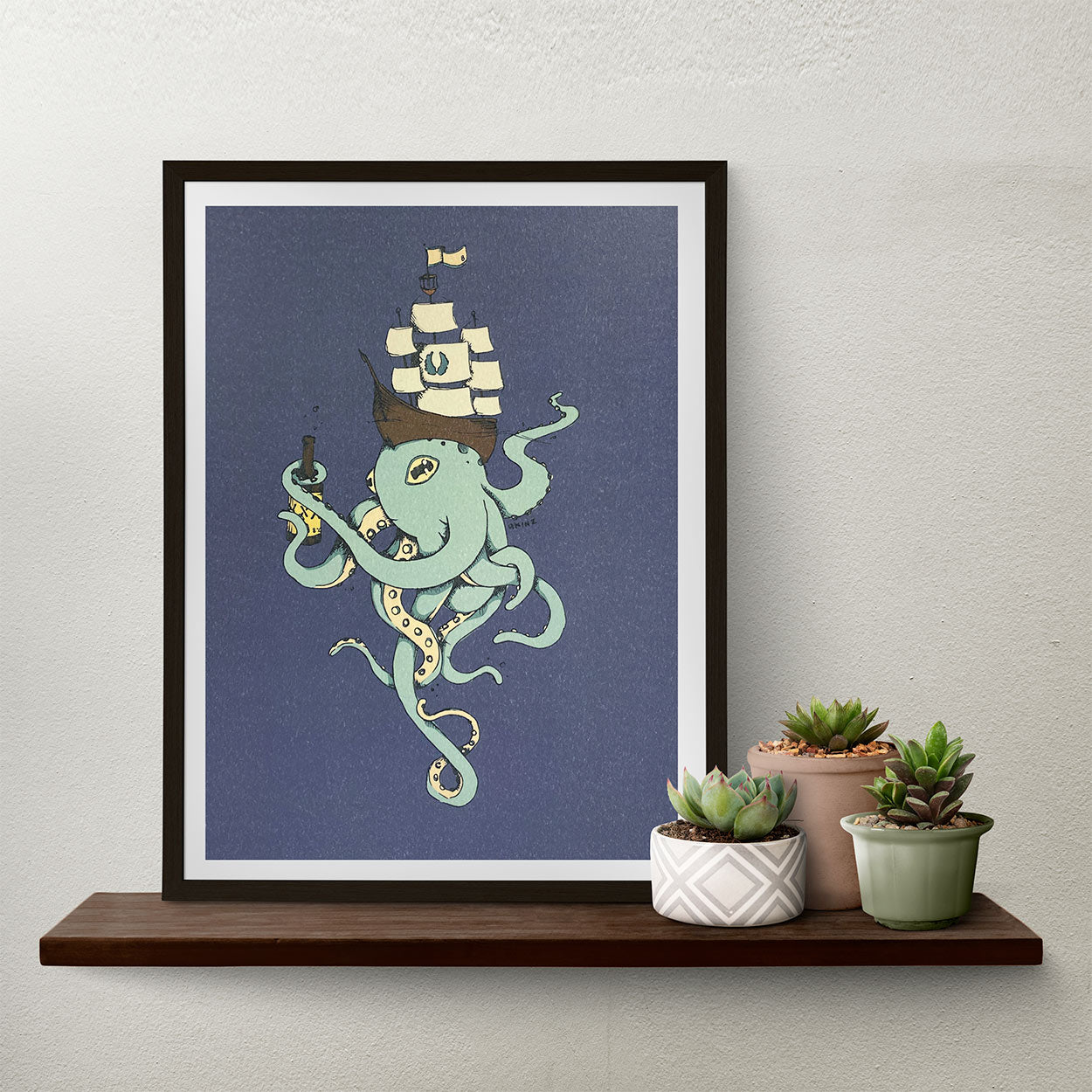 8% Salty Octopus Art Print