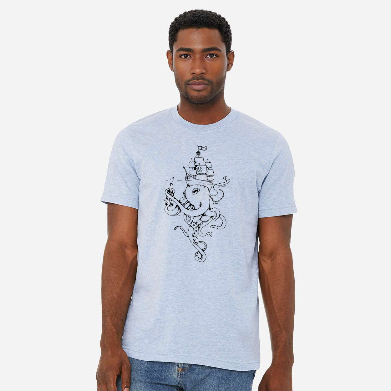 8% Salty Tee - Heather Blue