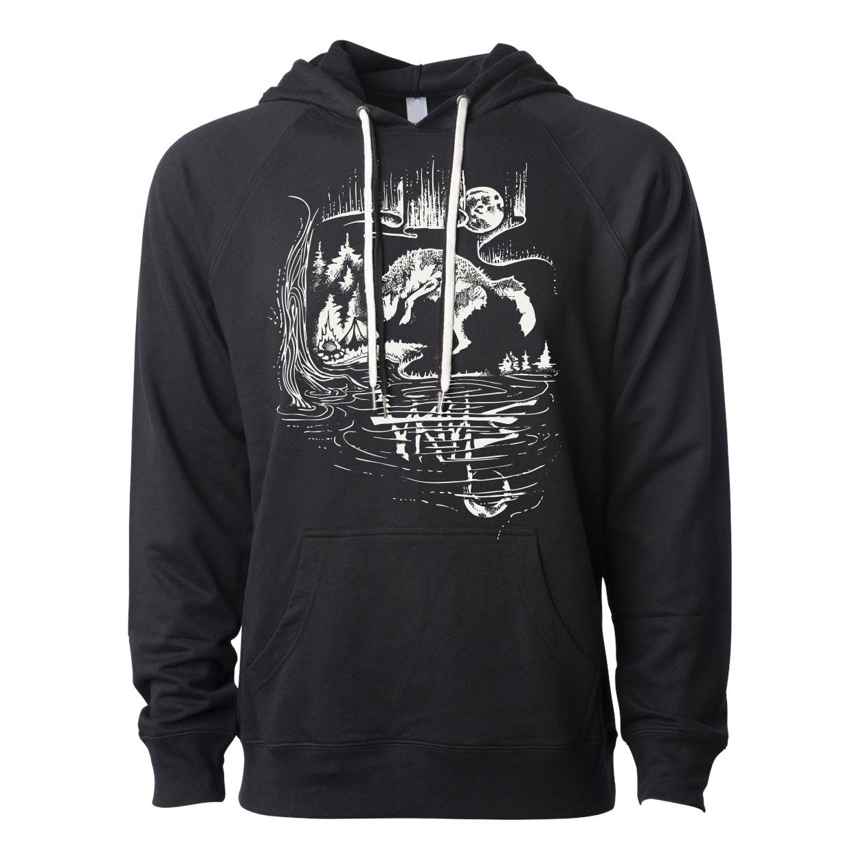 Borealis Hoodie - Northern Lights Wolf Hoodie | Made in Colorado