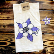 Colorado Columbine Tea Towel