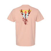 Golden Hour Paddle Board Tee - Peach
