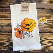 Golden Poppy Tea Towel