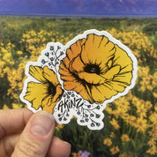 Golden Poppy Sticker