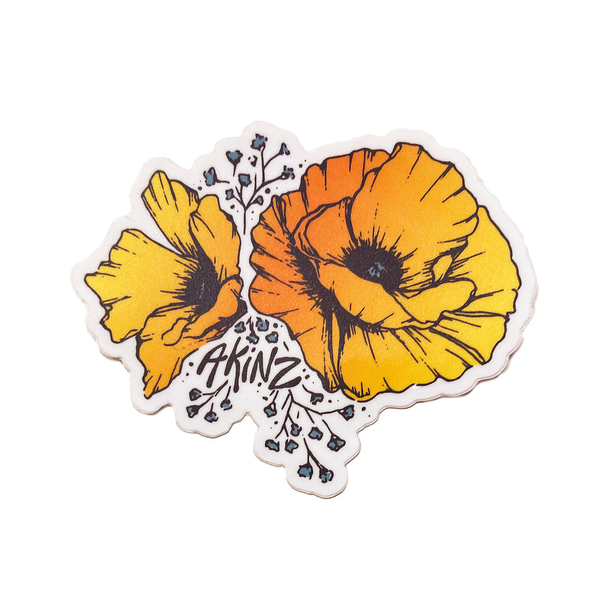 Golden Poppy Sticker
