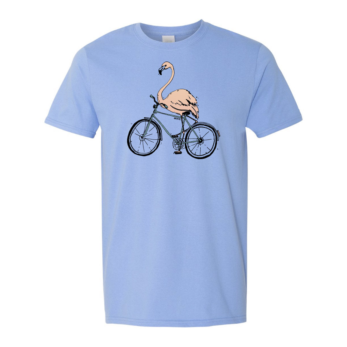 I Can Ride My Bike With No Handlebars Tee - Carolina Blue