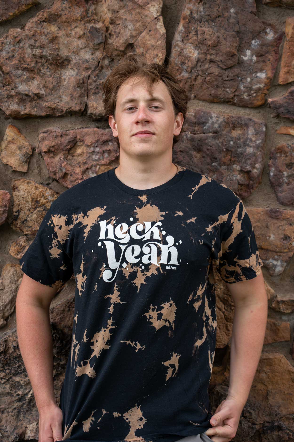 Heck Yeah Tee - Bleach Tie Dye