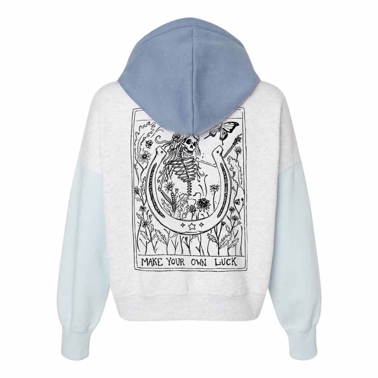 Make Your Own Luck Colorblock Hoodie L / Blue Make Your Own Luck Colorblock Hoodie L / Blue