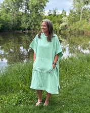 Shoreline Hooded Poncho - Mint Green