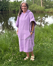 Shoreline Hooded Poncho Daisy Purple