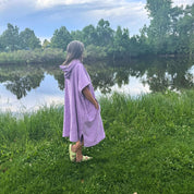 Shoreline Hooded Poncho Daisy Purple