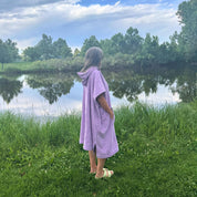 Shoreline Hooded Poncho Daisy Purple