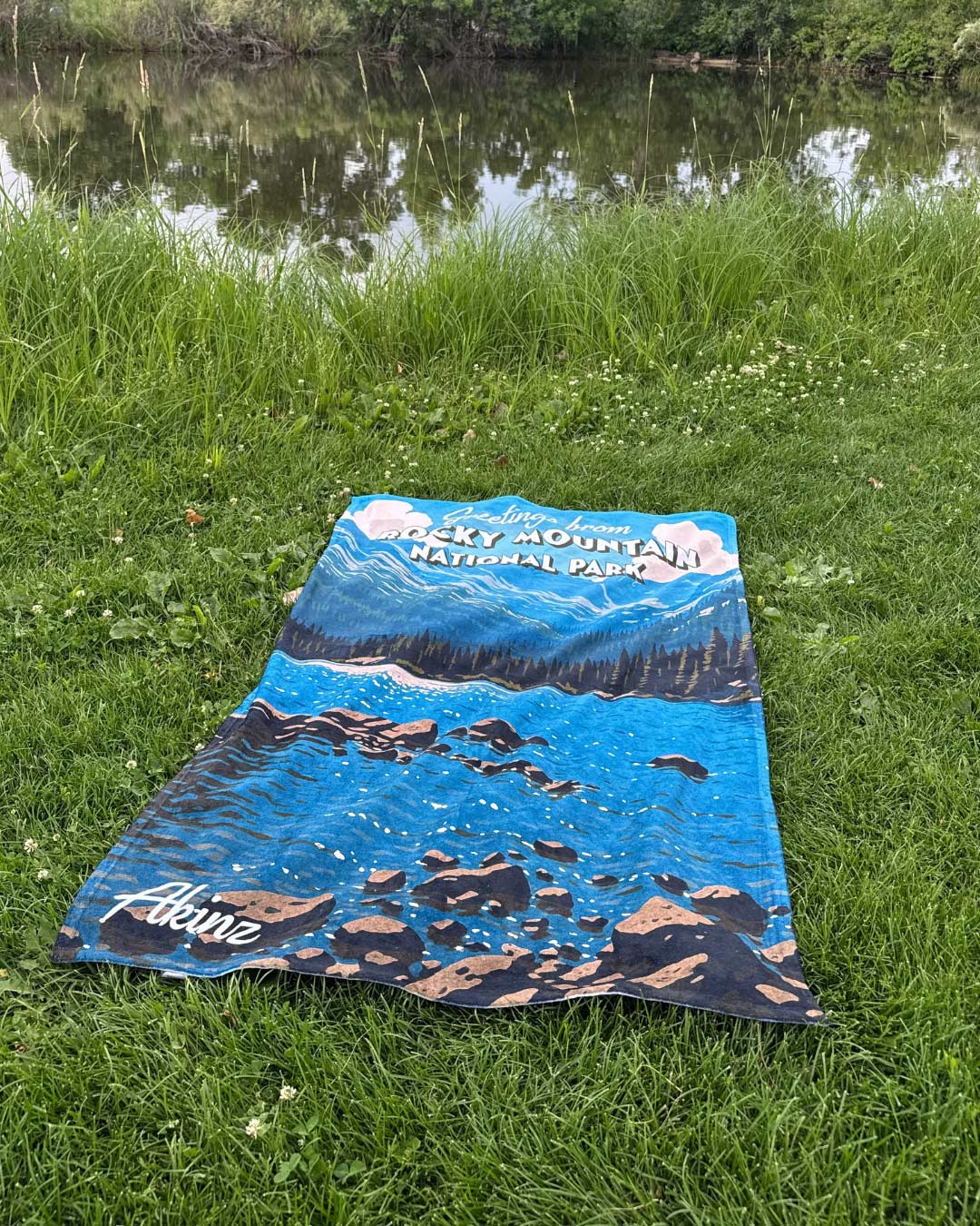 Beach Towel: Greetings From Rocky Mountain