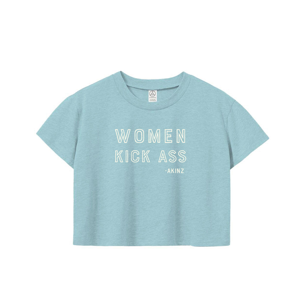 Women Kick Ass Crop Tee