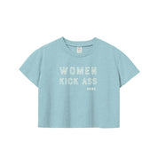 Women Kick Ass Crop Tee