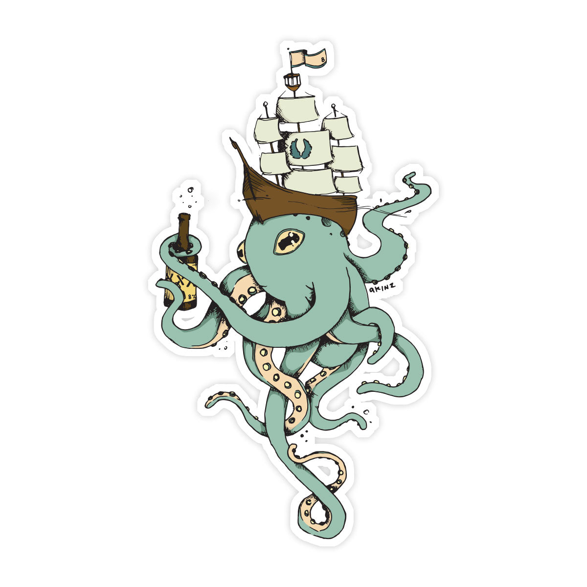 8% Salty Die Cut Sticker