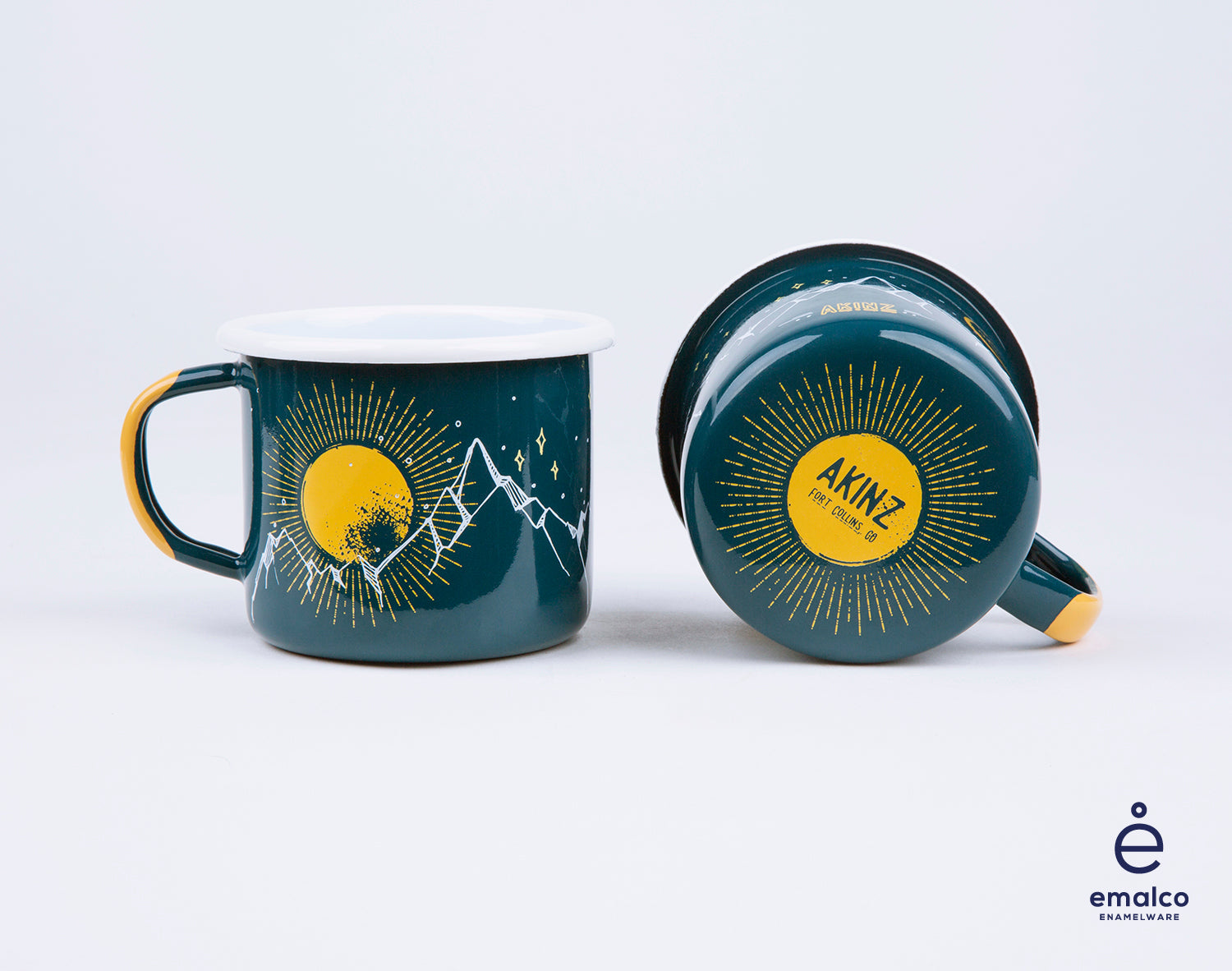 Mountain Views Enamel Camp Mug