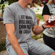 I Just Wanna Ride Bikes Tee