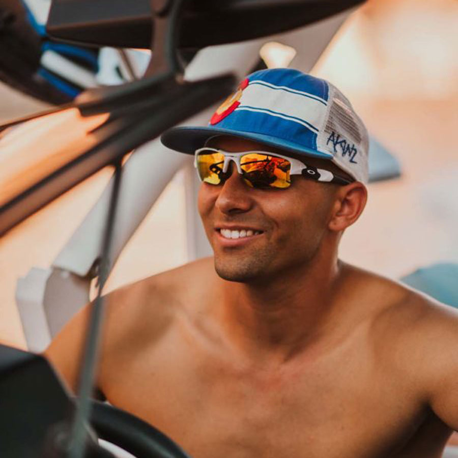 royal blue colorado flag hat curved brim hat