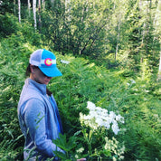 teal colorado flag hat curved brim hat