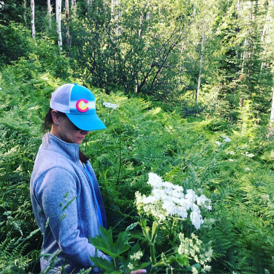 teal colorado flag hat curved brim hat
