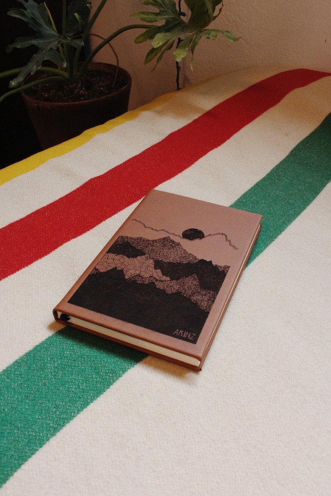 ascend mountains leather journal