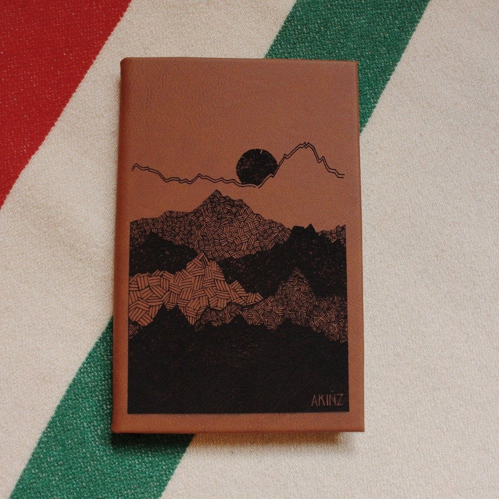 ascend mountains leather journal