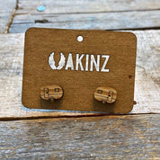 Wood Happy Camper Earrings