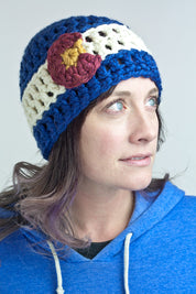 colorado flag hat crochet chunky beanie