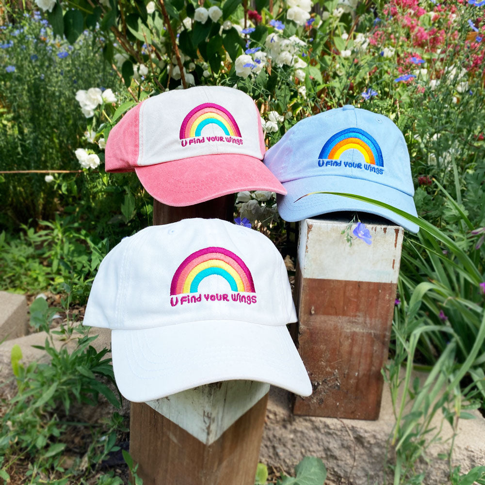 Find Your Wings Rainbow Hat