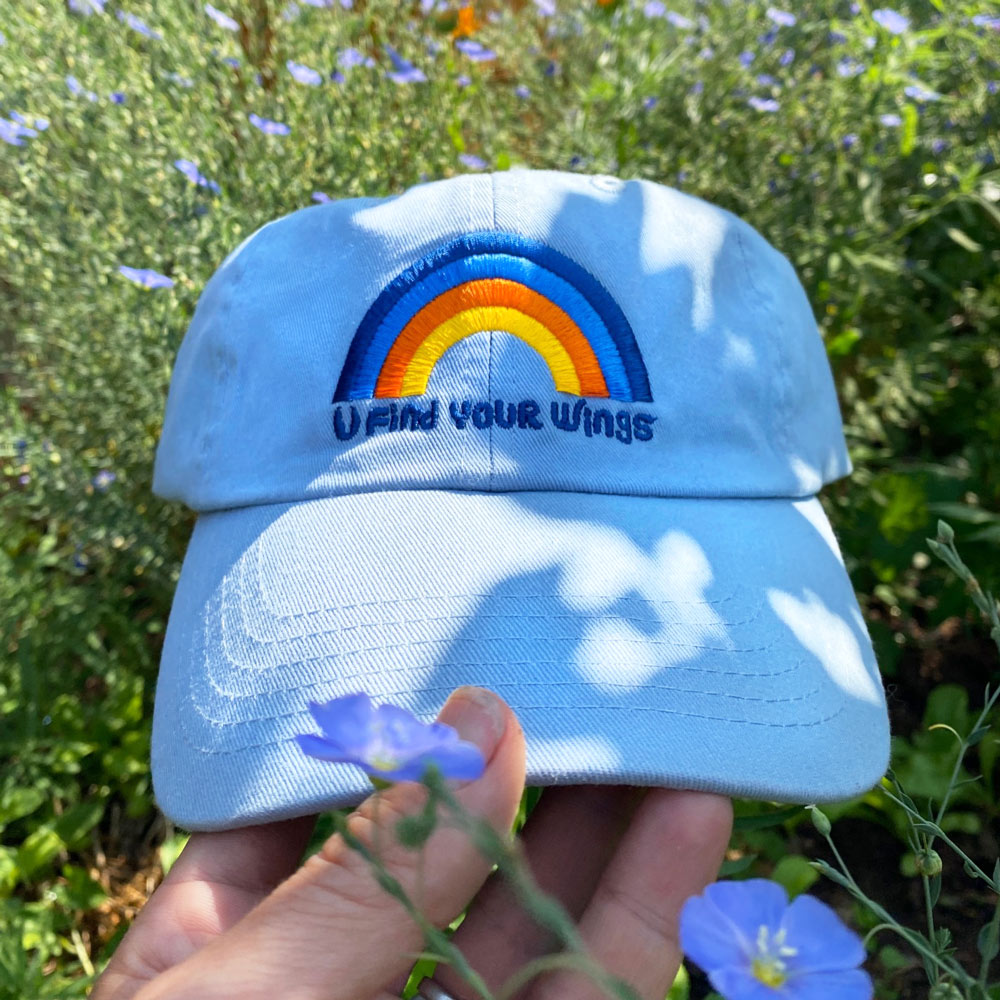 Find Your Wings Rainbow Hat