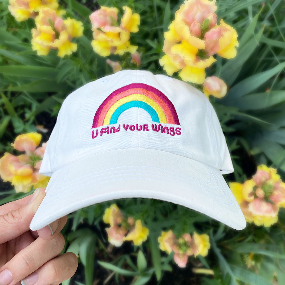 Find Your Wings Rainbow Hat