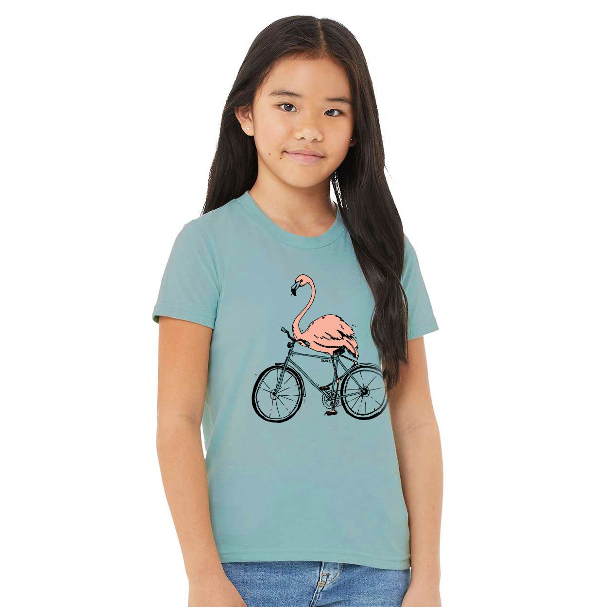 flamingo-on-a-bike-kids-tee-blue.jpg