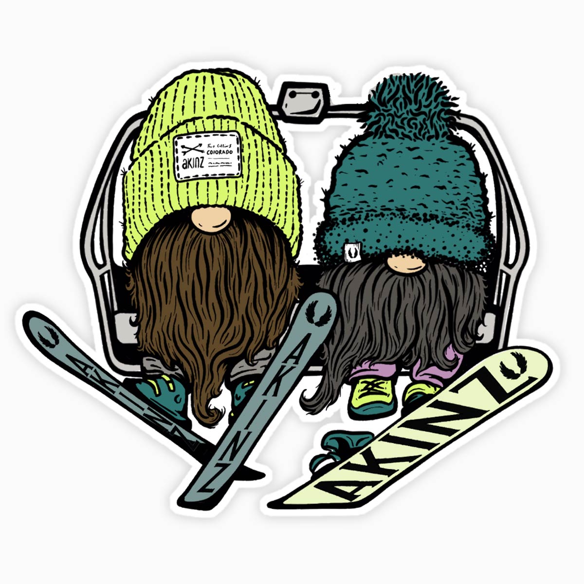 Hanging with My Gnomies Die Cut Sticker – Akinz