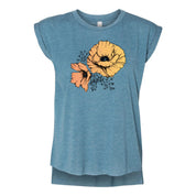 Golden Poppy Rolled Sleeve