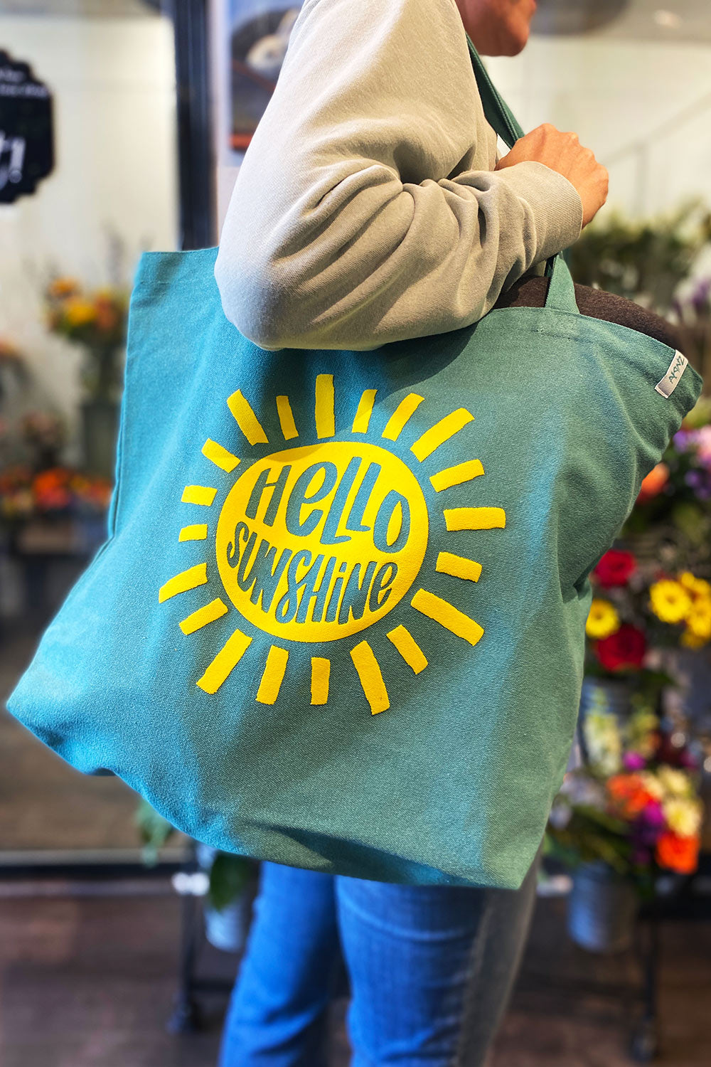 Hello Sunshine Premium Canvas Tote Bag