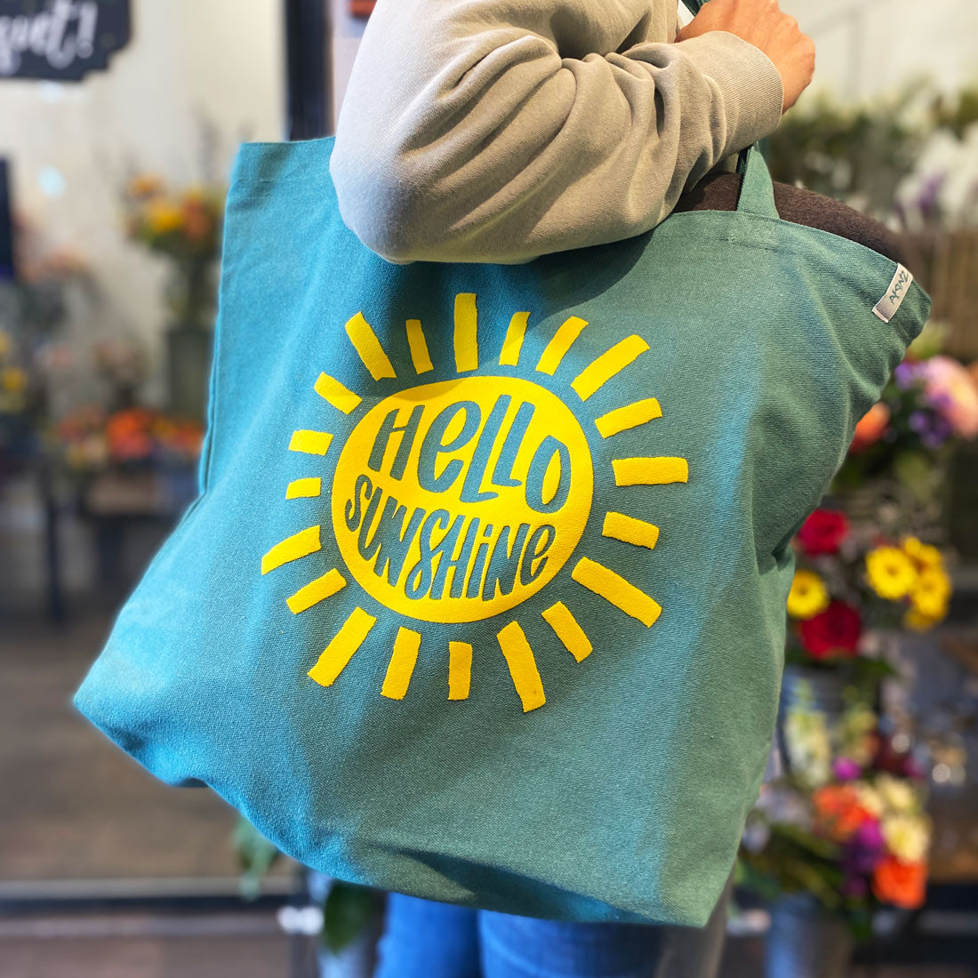 Hello Sunshine Premium Canvas Tote Bag