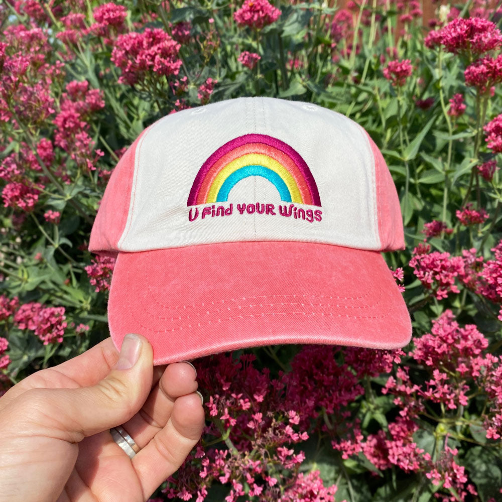 Find Your Wings Rainbow Hat
