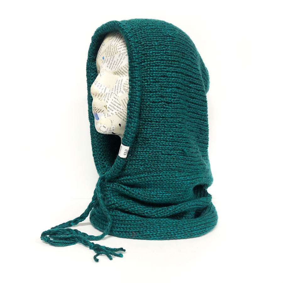 teal hooded cowl