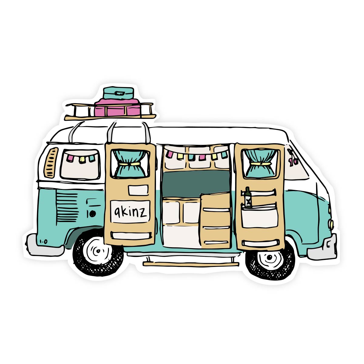 Views Cruise Die Cut Sticker