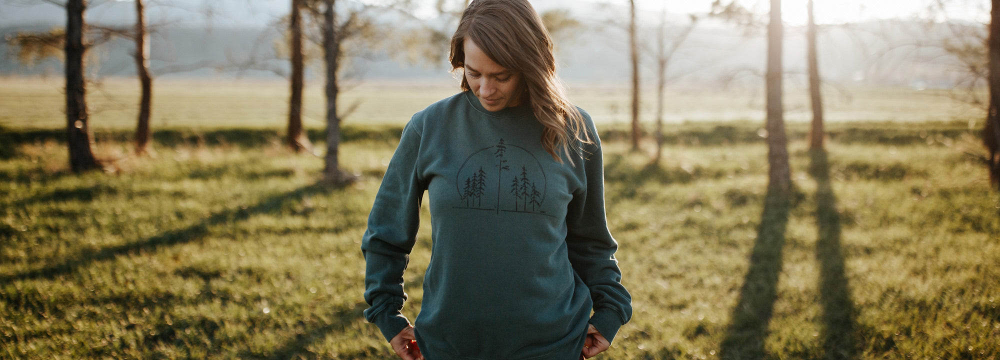 evergreen green tree hoodie