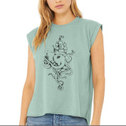 8% Salty Rolled Sleeve Top