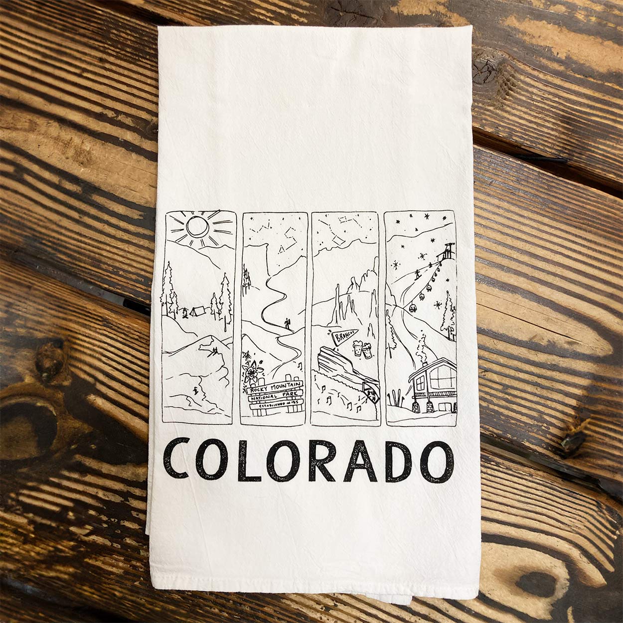 Colorado Seasons Tea Towel