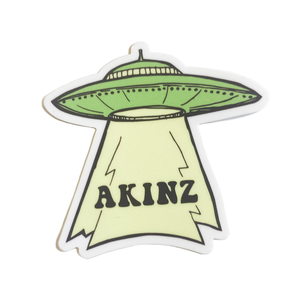 Just Visiting UFO Sticker