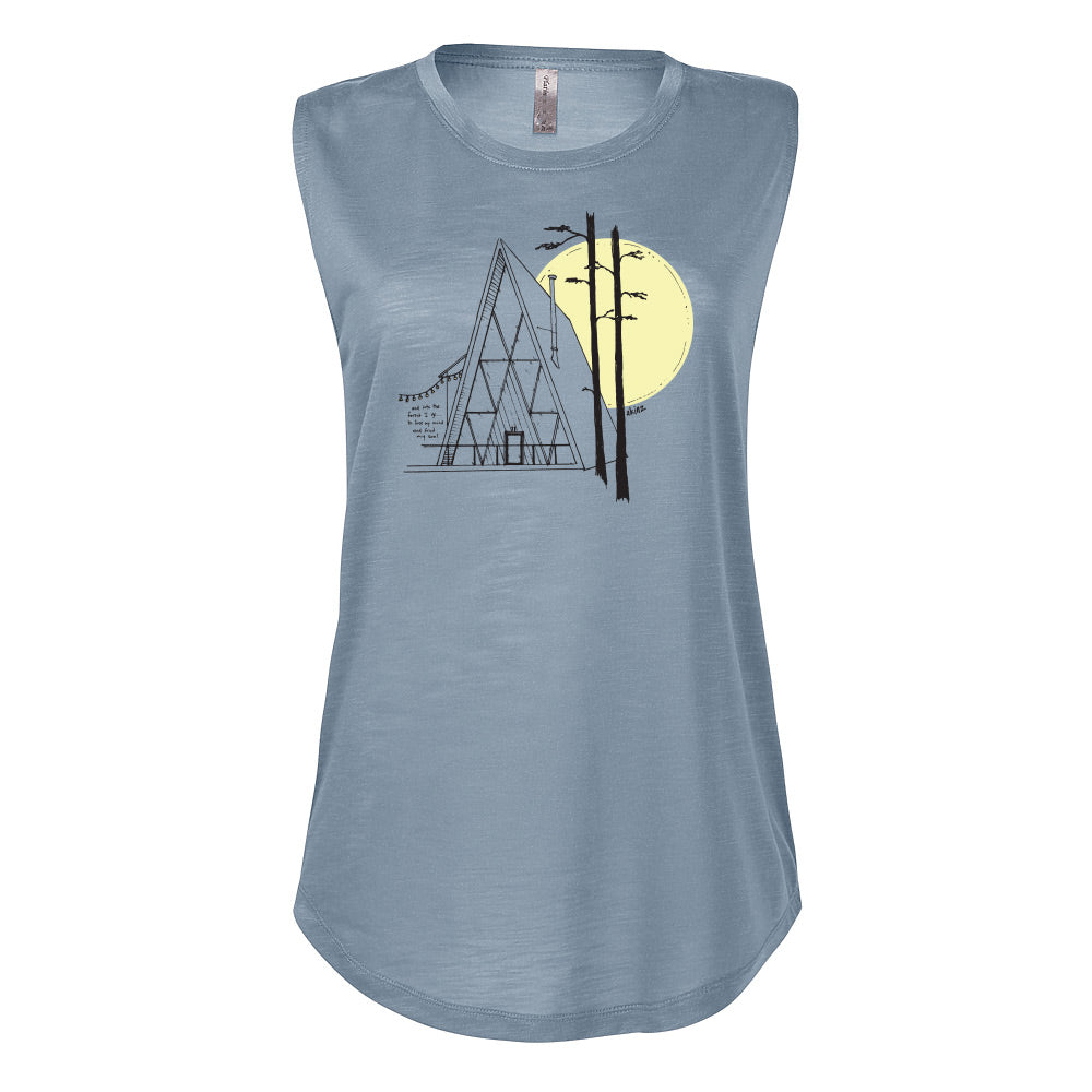 A-Frame Hideaway Womens Muscle Tank