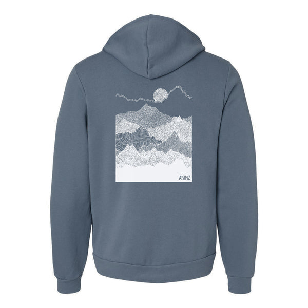 Ascend Mountains Zip Up Hoodie - Mountain Print Hoodie | Fort