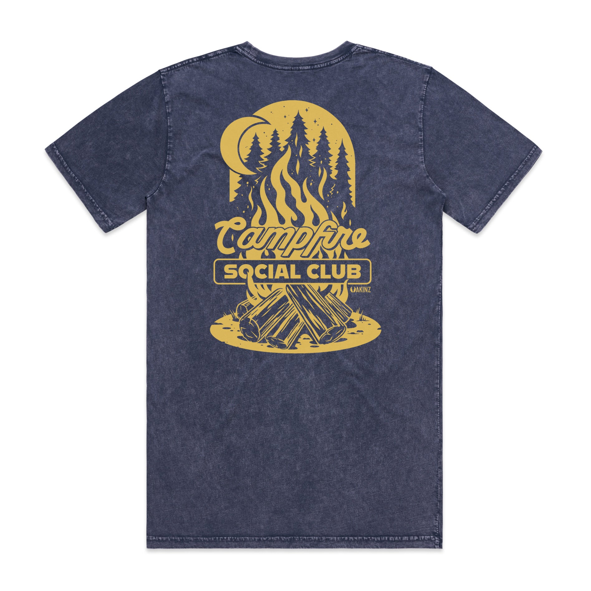 Campfire Social Club Stonewash Tee - Blue