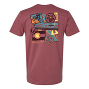 Colorado Field Notes Tee - Light Burgundy