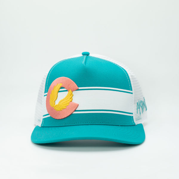 帽子 [0] CLOUD I LOVE ARIZONA HOME FREE Home Free I Love Arizona AZ Blue Denim Trucker Hat Cap Mesh