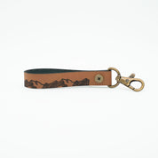 Mountain Faux Leather Keychain